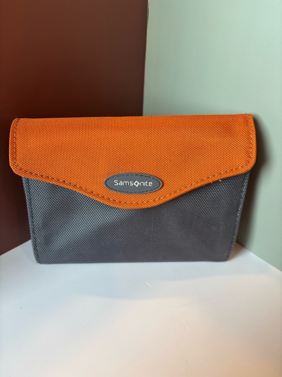 Samsonite Other - SAMSONITE Orange & Gray Travel Wallet